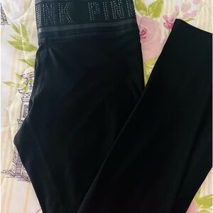 Pink VS Black Leggings Xtra Small